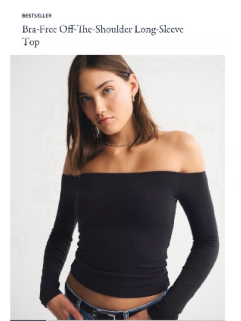 Abercrombie & Fitch Off the Shoulder Crop Top
